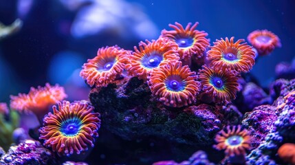 Obraz premium Vibrant Coral Reef with Colorful Marine Life