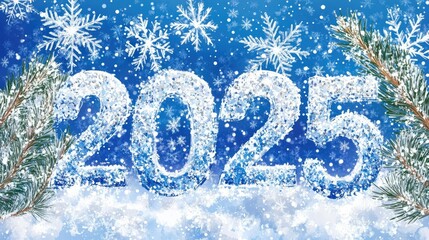 Glittering New Year 2025 Celebration Background Design