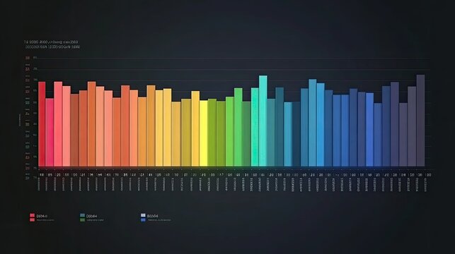 Colorful Bar Graph Visualization of Data Trends