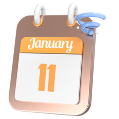 January Gold Tornado Icon 3d Day 11