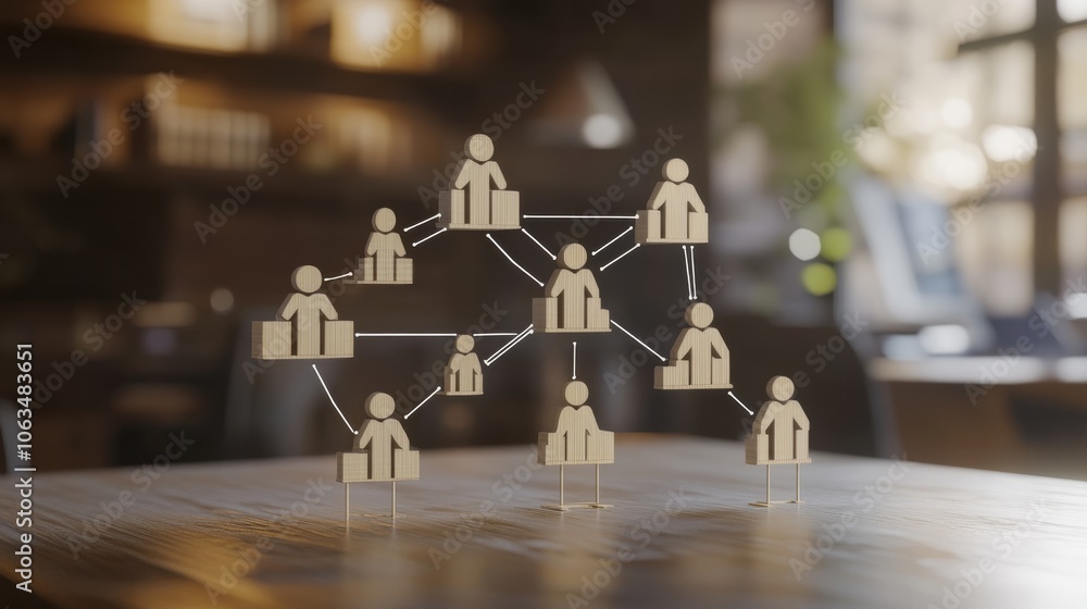 Poster a conceptual model representing a network of people connected through relationships and interactions