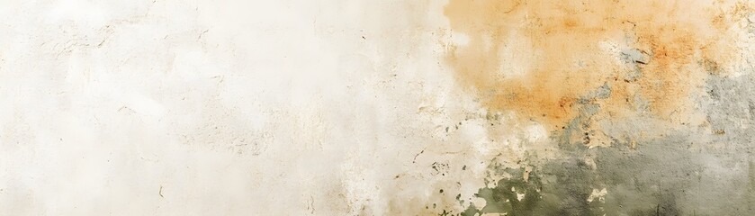 Weathered Concrete Wall with Uneven Paint and Texture