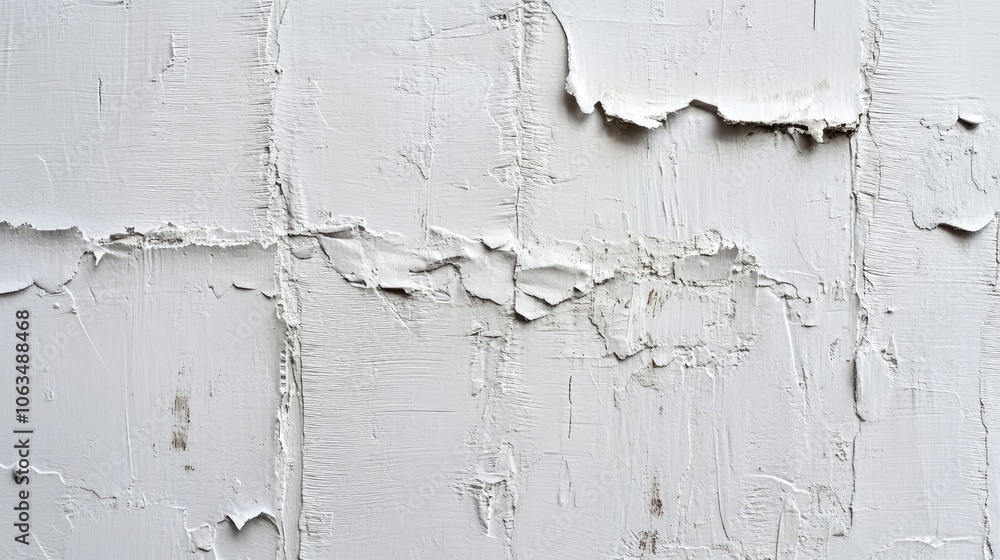 Aufkleber white wood scratches create a captivating texture on a white wall background, adding depth and chara