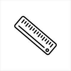 Ruler icon. Vector illustration for web design isolated on white background.