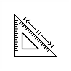 Ruler icon. Vector illustration for web design isolated on white background.