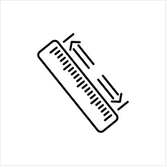 Ruler icon. Modern flat design vector illustration, for web design and mobile application. isolated on white background.