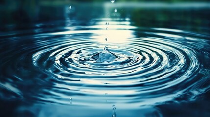 Close-up of serene water displaying gentle ripples, capturing the tranquility of a calm water surface, perfect for emphasizing the beauty and stillness of nature.