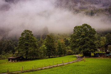 Beautiful landscape in the Swiss Alps.