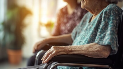 Caring Moments Between Elder and Caregiver