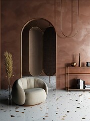 Living room decoration in a luxurious and modern style design concept..