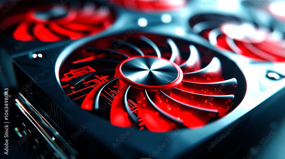 Aufkleber hardware: a detailed shot of high-performance graphics card circuitry, demonstrating the power and s