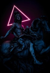 Fototapeta premium An illuminated statue..