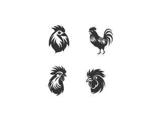 premium hen logo set vector, vector and illustration,