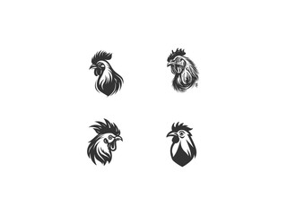 premium hen logo set vector, vector and illustration,