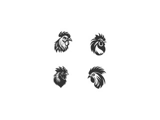premium hen logo set vector, vector and illustration,