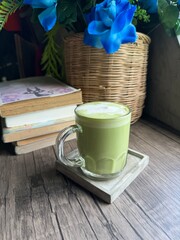 The hot green tea latte