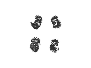 premium hen logo set vector, vector and illustration,