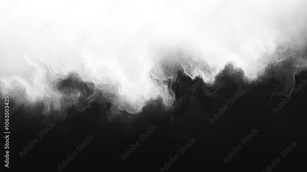 Aufkleber textured black and white gradient background with a grunge feel, showcasing soft waves and organic s