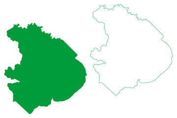 Obraz premium Piripa municipality (Bahia state, Municipalities of Brazil, Federative Republic of Brazil) map vector illustration, scribble sketch Piripa map