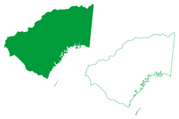 Remanso municipality (Bahia state, Municipalities of Brazil, Federative Republic of Brazil) map vector illustration, scribble sketch Remanso map