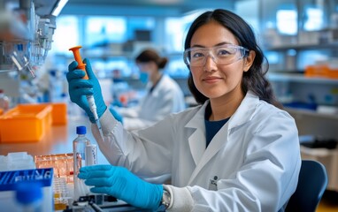 Dedicated Scientist in a Modern Lab