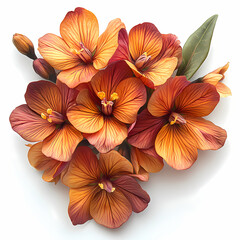 Miltonopsis Orchids flowers  Isolated on white background.