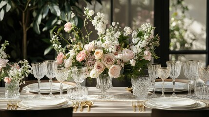 Elegant Floral Table Setup for Special Occasions