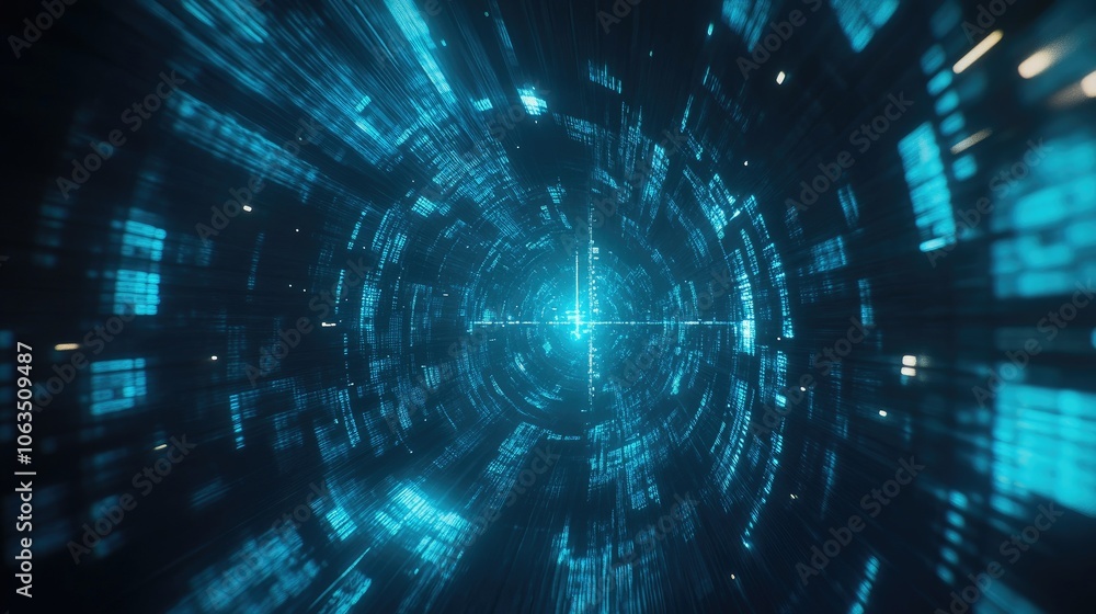 Aufkleber digital technology abstract background visualization