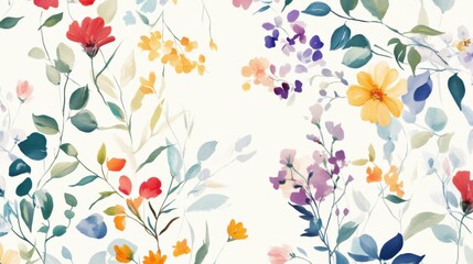 A serene arrangement of small wildflowers and leaves in soft,