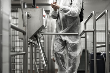 sanitary lock - entrance to the food plant - safety requirements - disinfection