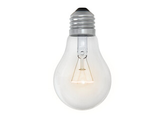 Glowing Lightbulb, transparent background