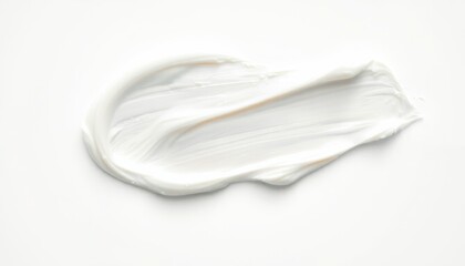 Cream smears on white background.