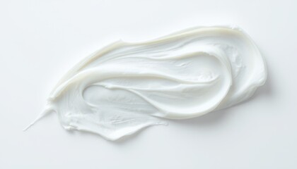 Obraz premium Cream smears on white background.