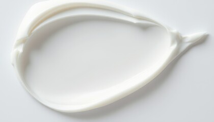 Cream smears on white background.