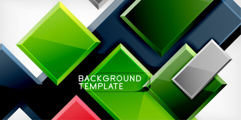 Square shape color abstract geometry. Vector Illustration For Wallpaper, Banner, Background, Card, Book Illustration, landing page