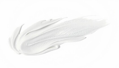 Cream smears on white background.