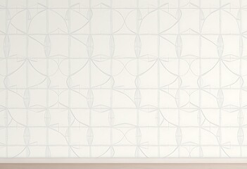 Fototapeta premium A minimalist, subtle geometric pattern adorns the walls, consisting of delicate, interconnected shapes in soothing hues, creating a sense of calm and serenity.