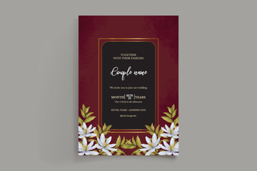 BRIDAL SHOWER FLORAL INVITATION TEMPLATE