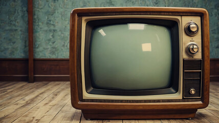 Vintage Retro Television Set Background