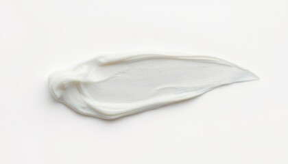 Cream smears on white background.