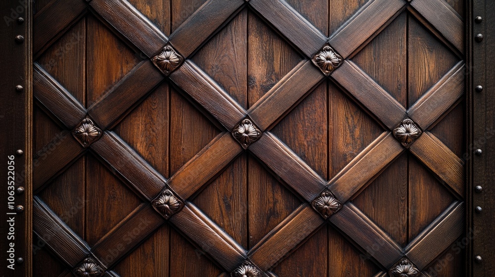 Poster luxurious textured background created by a wooden wall, amplified by its rich patterns and colors, i