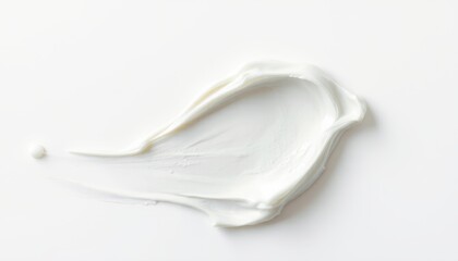 Cream smears on white background.