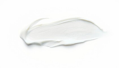 Cream smears on white background.