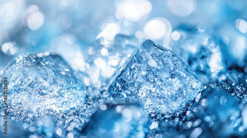 Poster diagonal lines of ice create a striking composition with a shallow depth of field, offering an artis