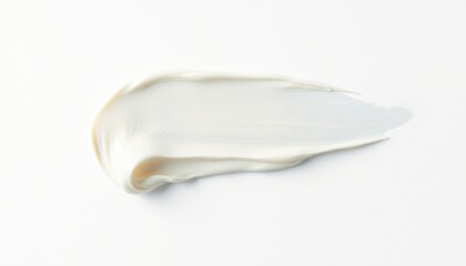 Cream smears on white background.
