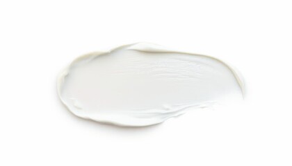 Cream smears on white background.