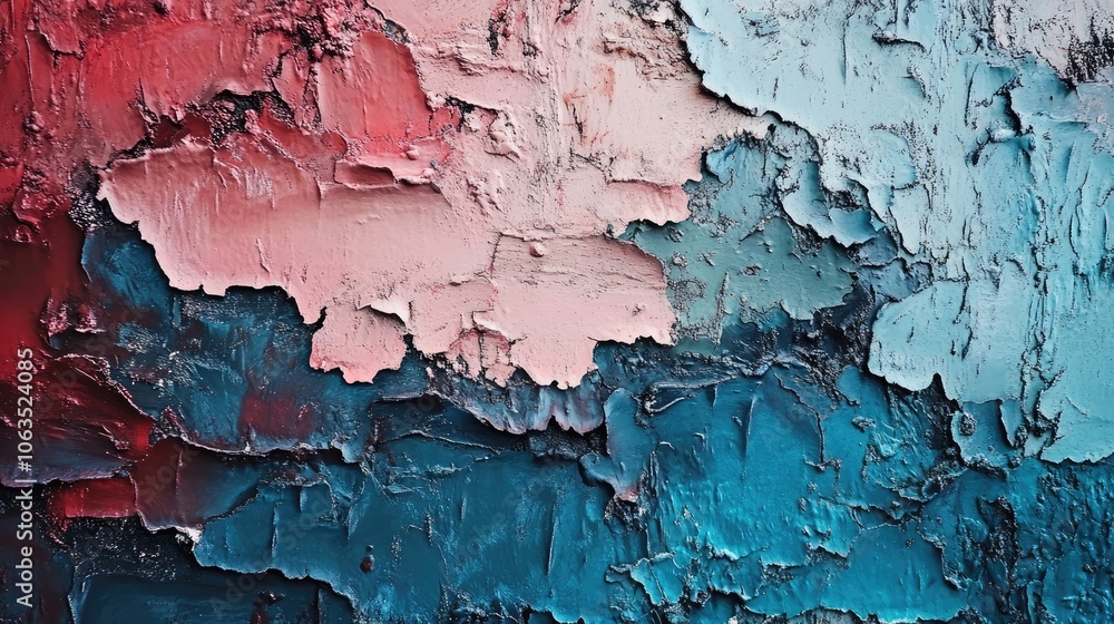 Poster close-up image capturing the rough wall texture, creating an abstract background with intricate deta