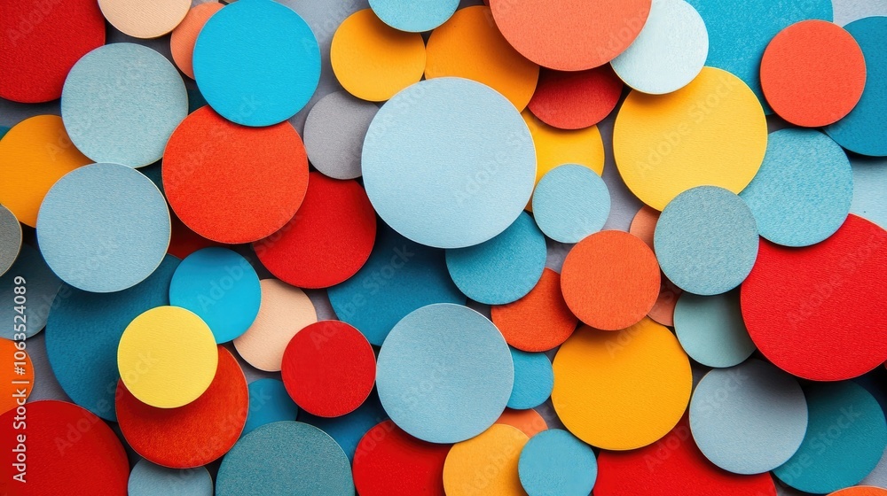 Poster assorted circles create a visually appealing arrangement that forms a captivating background, perfec