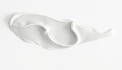Cream smears on white background.