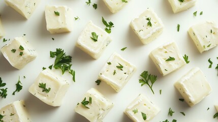 Soft Boursin Cheese Cubes with Herbs